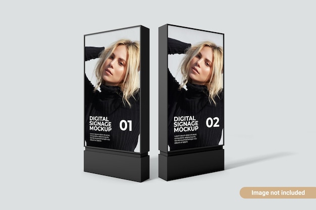 PSD mockup van digitale signage