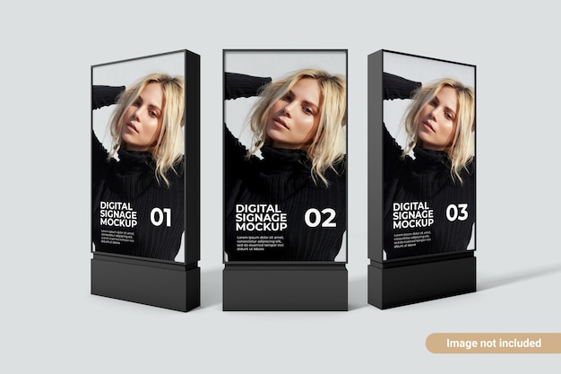 PSD mockup van digitale signage