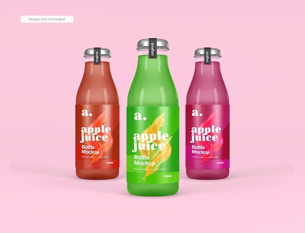 Mockup van een appel sap fles