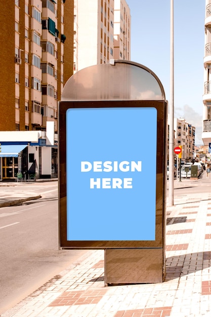 Mockup van een blanco reclame teken