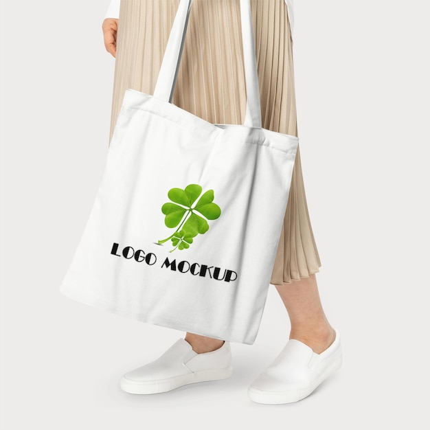 Mockup van een canvas tas