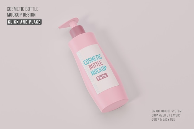 Mockup van een cosmetische pompfles