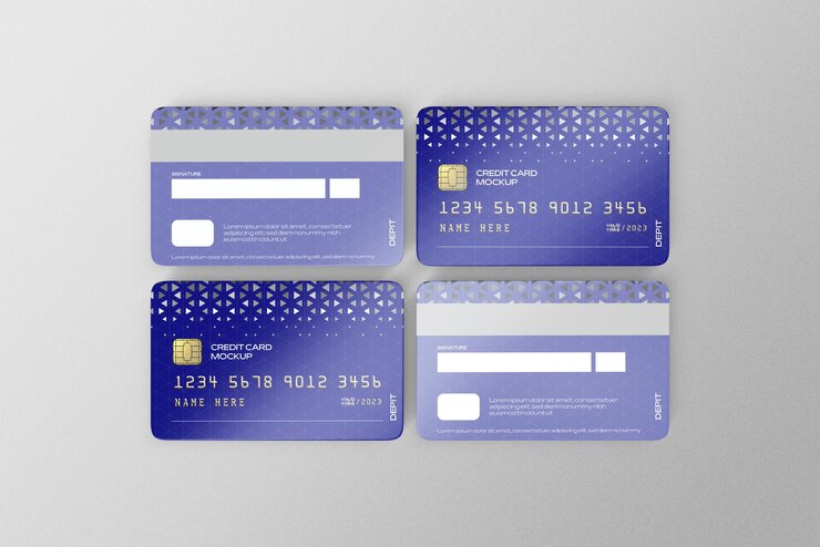 Mockup van een creditcard