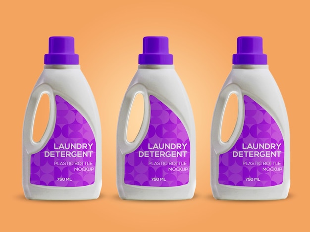 PSD mockup van een detergentfles