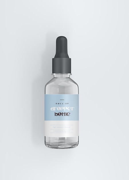 Mockup van een druppelflas voor cosmetische of farmaceutische producten