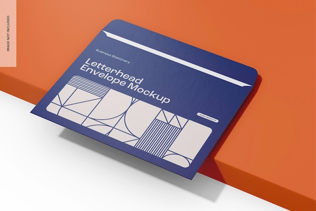 Mockup van een envelop met zakelijk briefhoofd