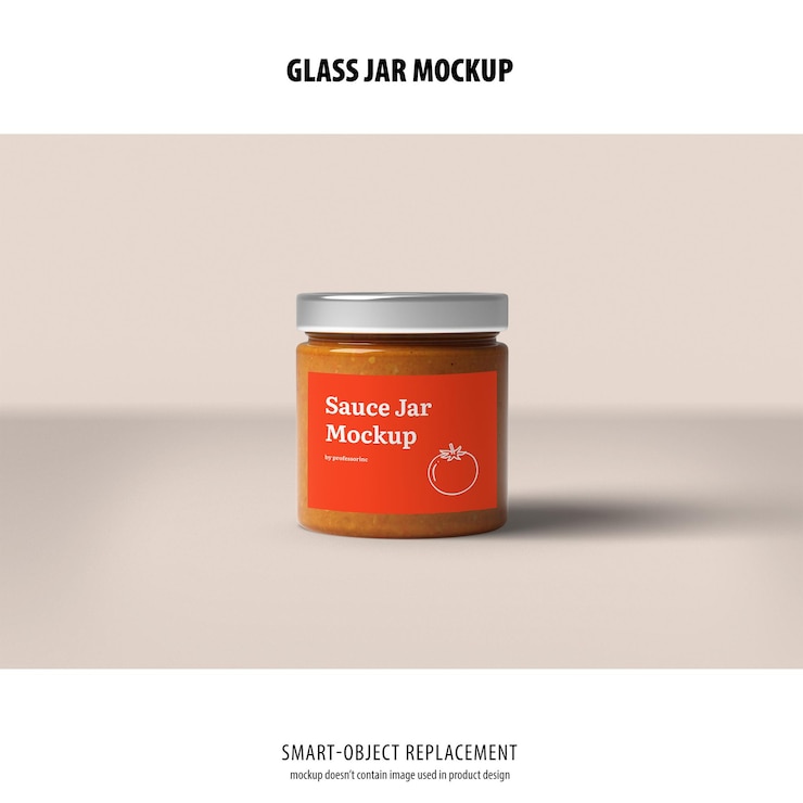 PSD mockup van een glazen pot