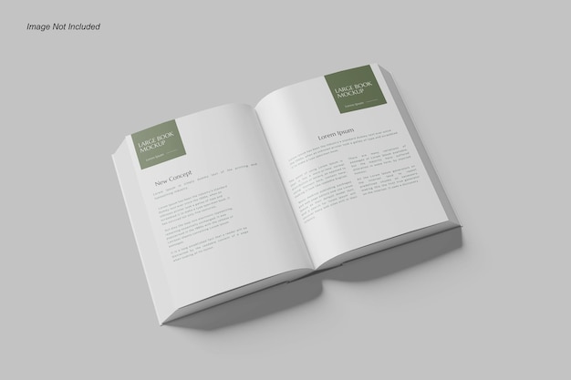 MOCKUP van een groot boek