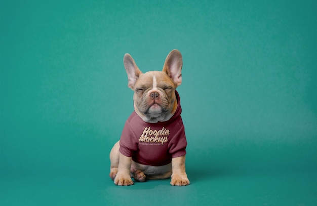 Mockup van een hoodie voor honden