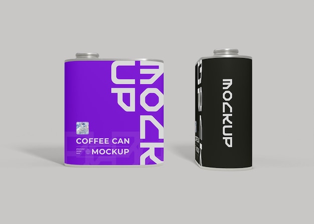 Mockup van een industriële zwarte koffiekans