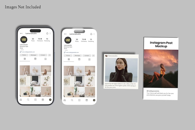 Mockup van een Instagram-post
