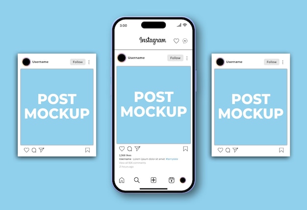Mockup van een Instagram-post