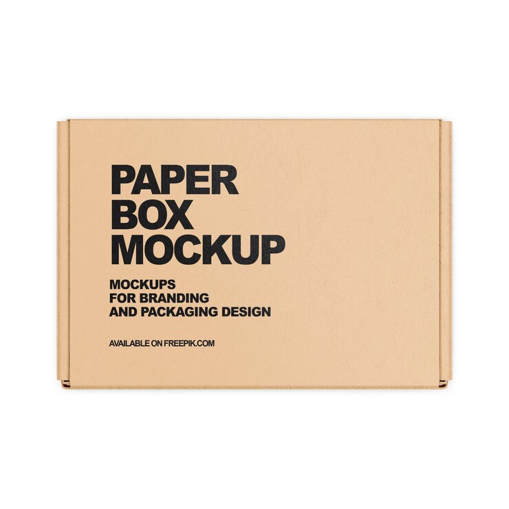 Mockup van een kartonnen doos