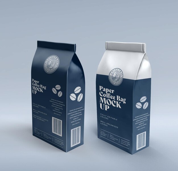 PSD mockup van een koffiebak