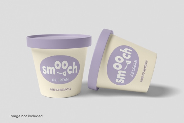 Mockup van een papieren bekerpot