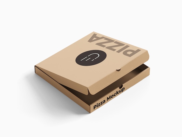 PSD mockup van een pizzaboksje