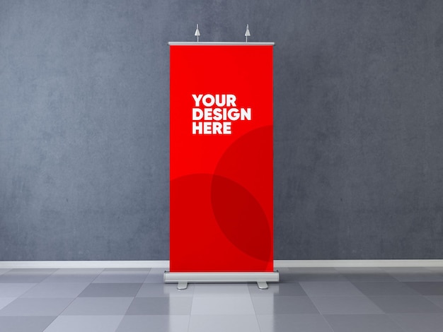 PSD mockup van een psd-rollupbanner