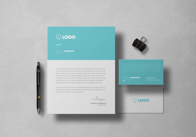 Mockup van een schrijfapparatuur
