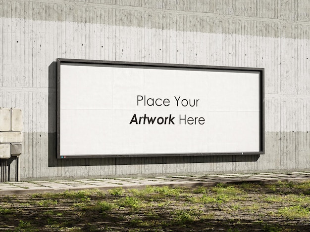 Mockup van een stadsbillboard