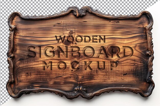 Mockup van een vintage houten bord