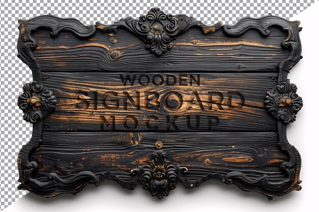 Mockup van een vintage houten bord