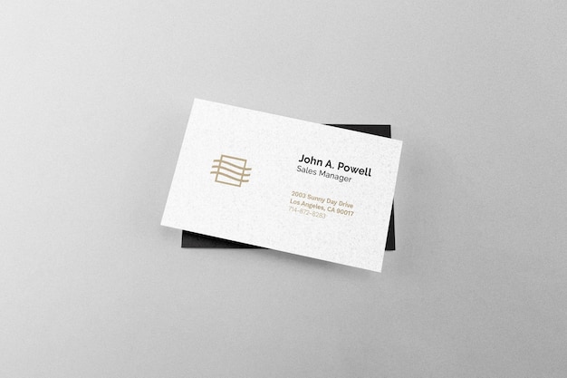 Mockup van een visitekaartje