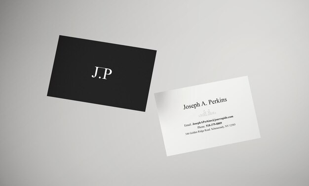 Mockup van een visitekaartje