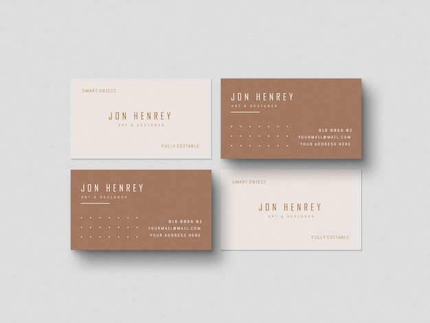 Mockup van een visitekaartje