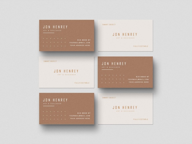 Mockup van een visitekaartje