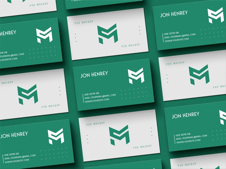 PSD mockup van een visitekaartje
