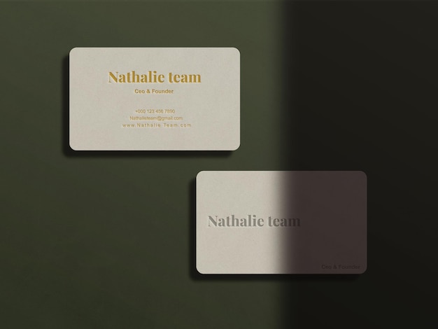 Mockup van een visitekaartje