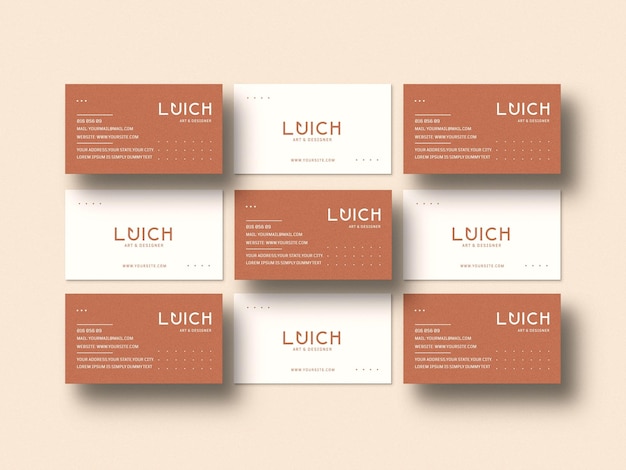 Mockup van een visitekaartje