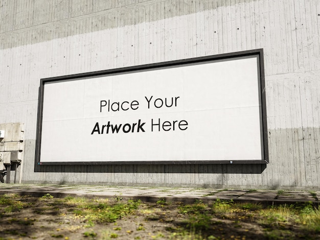 Mockup van het beeldscherm van de billboard met hoge resolutie