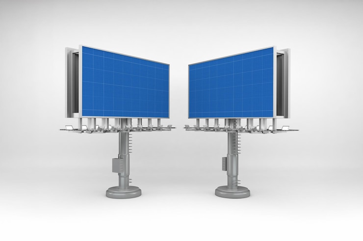 PSD mockup van het billboard