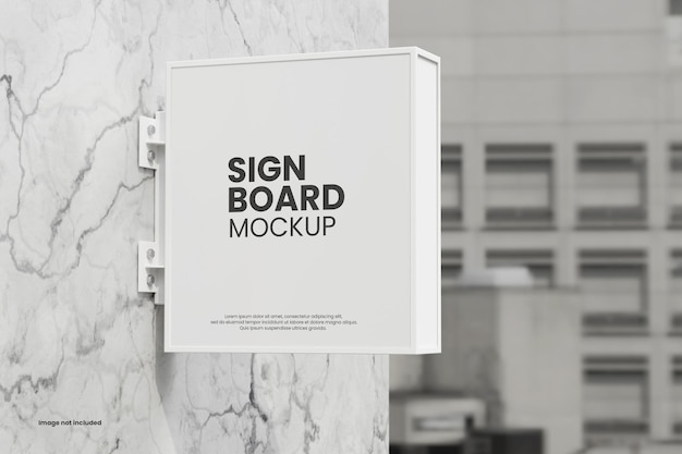 Mockup van het bord