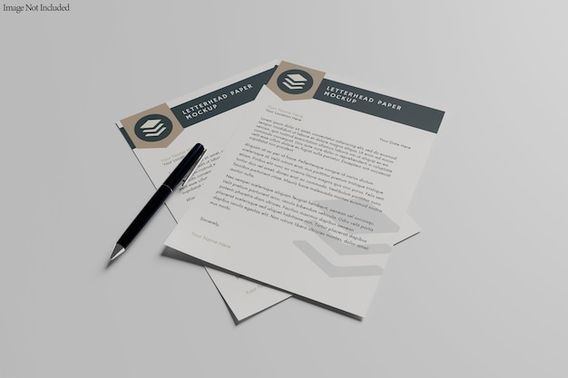 Mockup van het briefhoofd