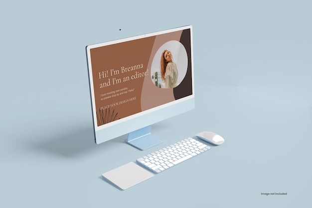 Mockup van het desktop-scherm
