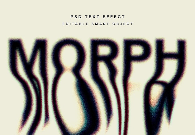 Mockup van het effect van hazy melting text