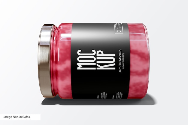Mockup van het etiket van de pot