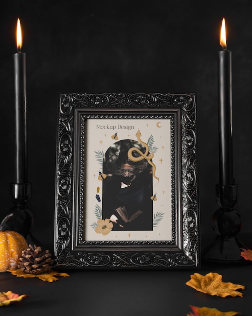 Mockup van het gotische esthetische frame