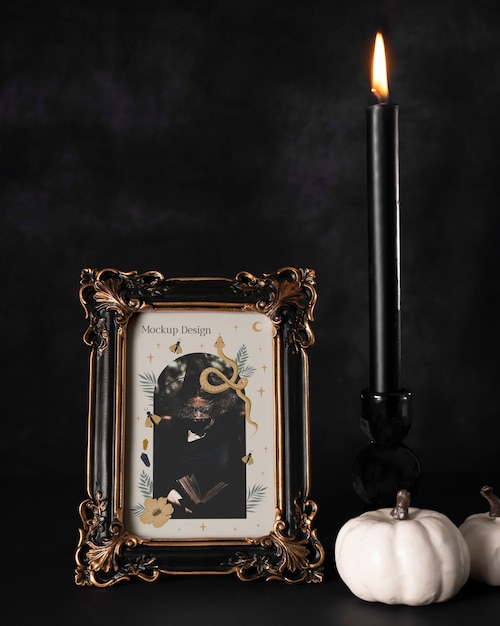 Mockup van het gotische esthetische frame