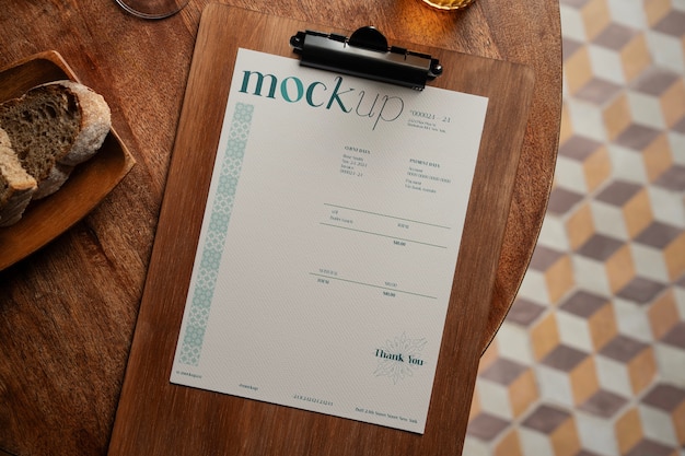 Mockup van het interieurontwerp van een restaurant