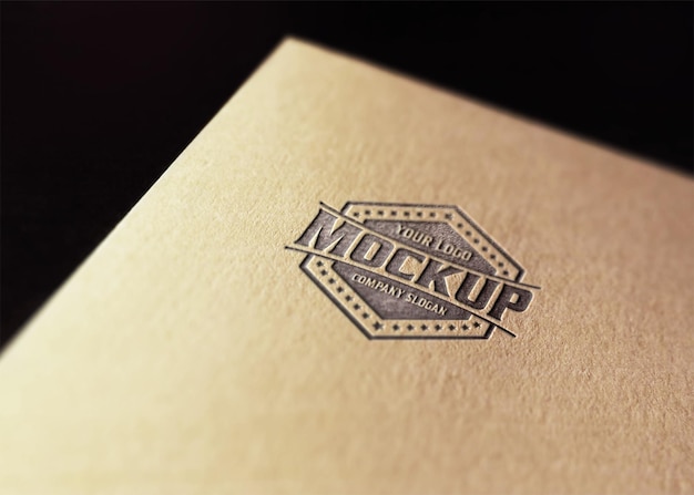 mockup van het logo op wit papier