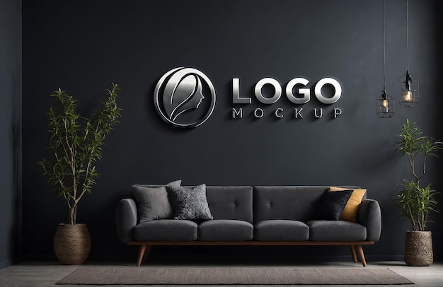 Mockup van het luxe gouden logo