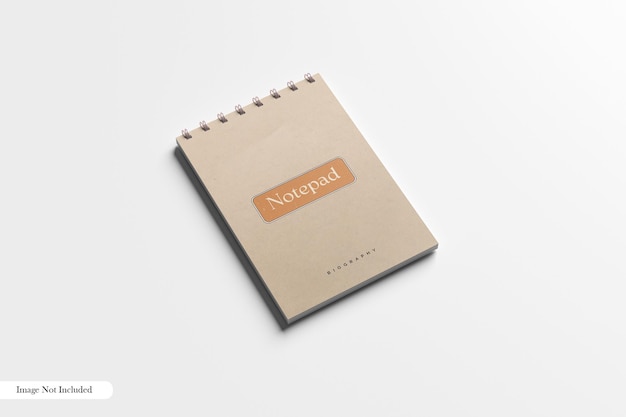 Mockup van het notitieblok.
