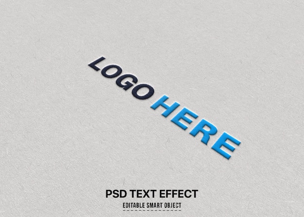 PSD mockup van het psd-logo