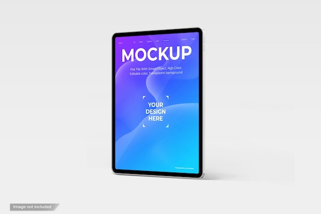 PSD mockup van het scherm van de tablet