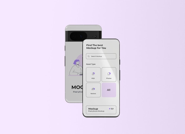 Mockup van het smartphone-apparaat