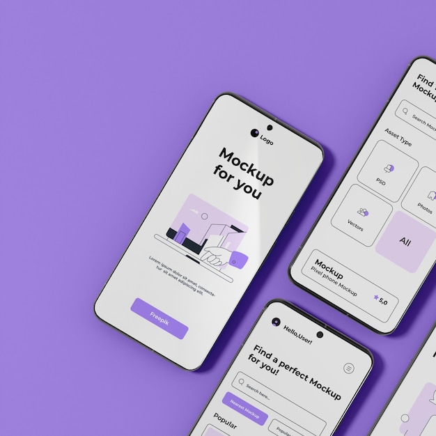 Mockup van het smartphone-apparaat