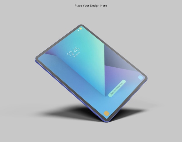 Mockup van het tabletapparaat